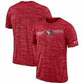 San Francisco 49ers Nike Sideline Velocity Performance T-Shirt Heathered Scarlet,baseball caps,new era cap wholesale,wholesale hats